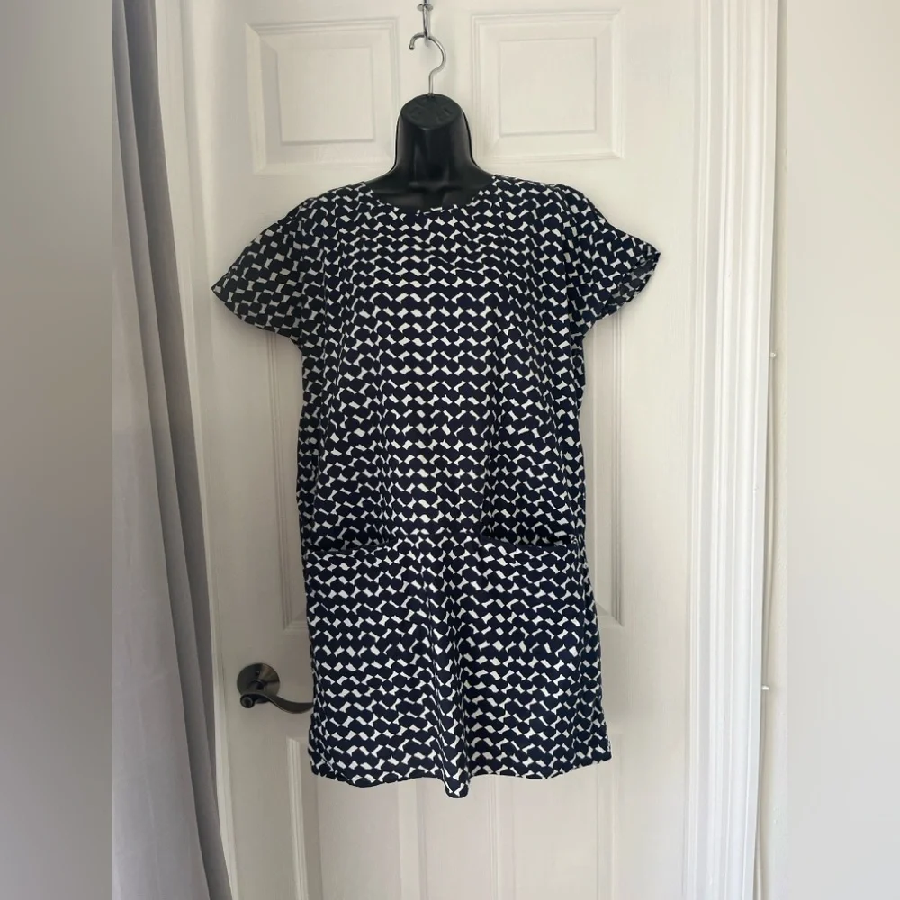 COS A-line Dress Lagenlook Geometric Print front pockets 100% Cotton sz XS - Picture 12 of 12